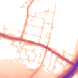 Daytime road noise heatmap for TW17 0DQ