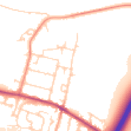 Daytime road noise heatmap for TW17 0DT