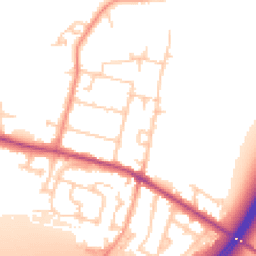 Daytime road noise heatmap for TW17 0DX