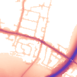 Daytime road noise heatmap for TW17 0DZ
