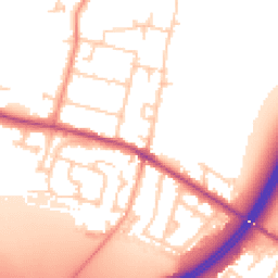 Daytime road noise heatmap for TW17 0EA