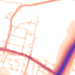 Daytime road noise heatmap for TW17 0EZ