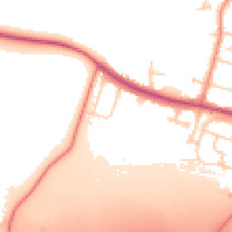 Daytime road noise heatmap for TW17 0JH