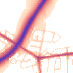 Daytime road noise heatmap for TW17 8BG