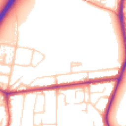 Daytime road noise heatmap for TW17 8EW