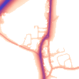 Daytime road noise heatmap for TW17 8QQ