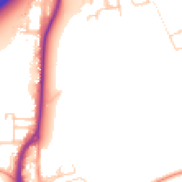 Daytime road noise heatmap for TW17 8TF