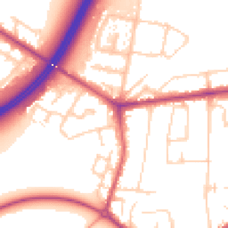 Daytime road noise heatmap for TW17 9AJ