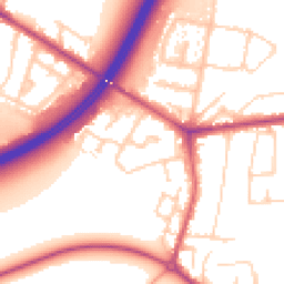 Daytime road noise heatmap for TW17 9AQ