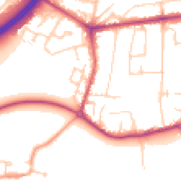 Daytime road noise heatmap for TW17 9AT