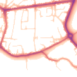 Daytime road noise heatmap for TW17 9BF