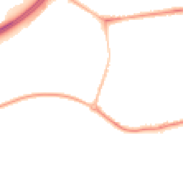 Night-time road noise heatmap for TW17 9BJ