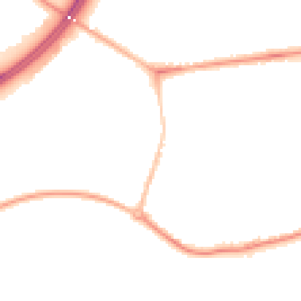 Night-time road noise heatmap for TW17 9BN