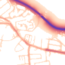Daytime road noise heatmap for TW18 1AD
