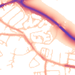 Daytime road noise heatmap for TW18 1AG