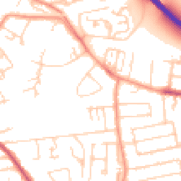 Daytime road noise heatmap for TW18 1AR