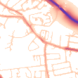 Daytime road noise heatmap for TW18 1AS