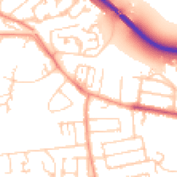 Daytime road noise heatmap for TW18 1AX
