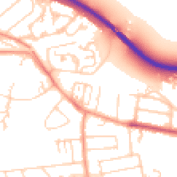 Daytime road noise heatmap for TW18 1AY