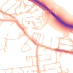 Daytime road noise heatmap for TW18 1AZ