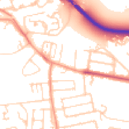 Daytime road noise heatmap for TW18 1BA