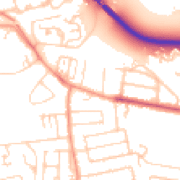 Daytime road noise heatmap for TW18 1BH