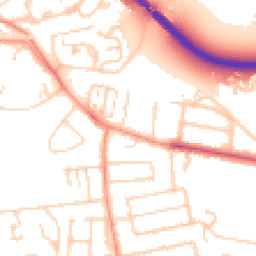 Daytime road noise heatmap for TW18 1BJ