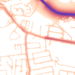 Daytime road noise heatmap for TW18 1BL