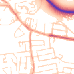 Daytime road noise heatmap for TW18 1BP