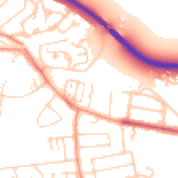 Daytime road noise heatmap for TW18 1BT
