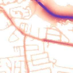 Daytime road noise heatmap for TW18 1BU