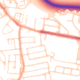 Daytime road noise heatmap for TW18 1BZ