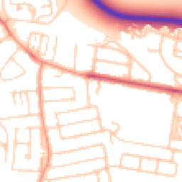 Daytime road noise heatmap for TW18 1DB
