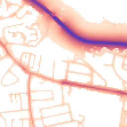 Daytime road noise heatmap for TW18 1DE