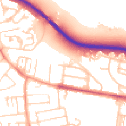 Daytime road noise heatmap for TW18 1DF