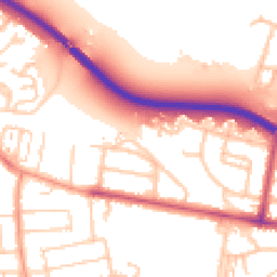 Daytime road noise heatmap for TW18 1DG
