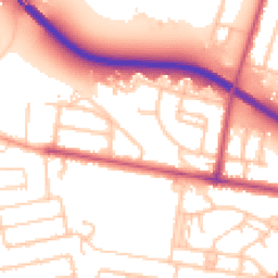 Daytime road noise heatmap for TW18 1DH
