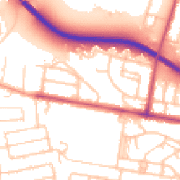 Daytime road noise heatmap for TW18 1DJ