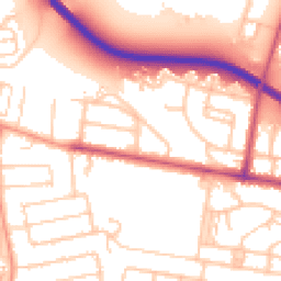 Daytime road noise heatmap for TW18 1DP