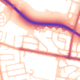 Daytime road noise heatmap for TW18 1DQ