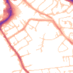 Daytime road noise heatmap for TW18 1DS