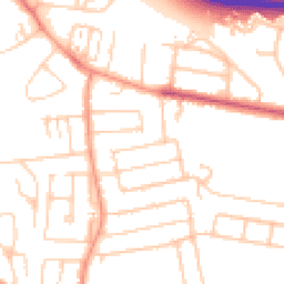 Daytime road noise heatmap for TW18 1JB