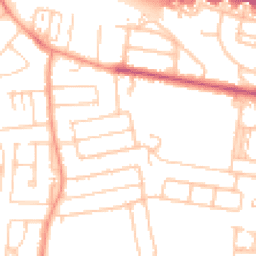 Daytime road noise heatmap for TW18 1JE