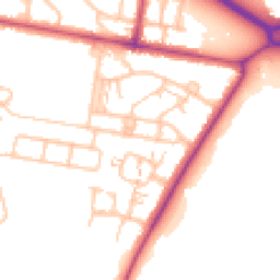 Daytime road noise heatmap for TW18 1JW