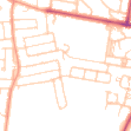 Daytime road noise heatmap for TW18 1JY