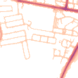Daytime road noise heatmap for TW18 1ND