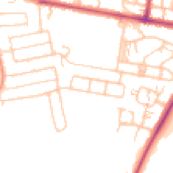 Daytime road noise heatmap for TW18 1ND