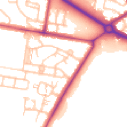 Daytime road noise heatmap for TW18 1PR