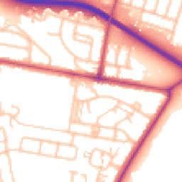 Daytime road noise heatmap for TW18 1PT