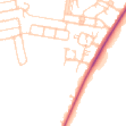 Daytime road noise heatmap for TW18 1QY